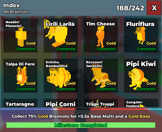 🧈Gold base ( complete your 201/201 index )🧈