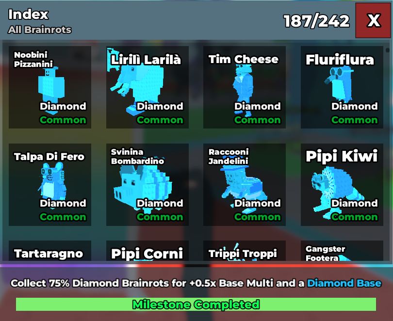 💎Diamond base ( complete your 201/201 index )💎